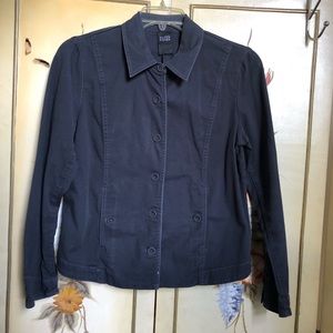 Eileen Fisher Cropped Cotton Fitted Jacket M